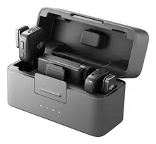 Belaidis mikrofonų rinkinys DJI Mic Mini (2 TX + 1 RX + Įkrovimo dėklas) - Tamsiai pilkas