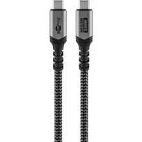 Goobay USB-C laidas su pintu apvalkalu, USB4, 240 W, 40Gbit/s, Power Delivery, 1,5 m