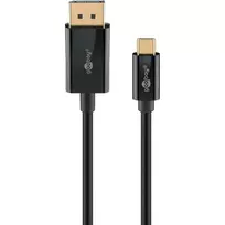 Goobay USB-C į DisplayPort laidas – paauksuotos jungtys, itin didelė raiška iki 4K @ 60Hz, suderinamas su Thunderbolt 3/4