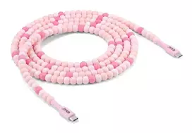 CLUB3D USB-C® karoliukų laidas rožinis, 2 m, USB C, USB C, 0.48Gbit/s, rožinė