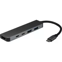 USB-C 5-in-1 adapteris Inter-Tech H-469-1 HDMI 4K 30Hz 5000Mbit/s