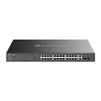 TP-Link Omada ES228GMP valdomas L2 tinklo jungiklis, 26x Gigabit Ethernet, PoE, juodas