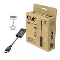CLUB3D DisplayPort™ į Trigubą HDMI™ 8K60Hz Hub, DisplayPort, HDMI, 2.1b/1.4a, 13.5Mbit/s, 120 Hz, 3840 x 2160, 7680 x 4320