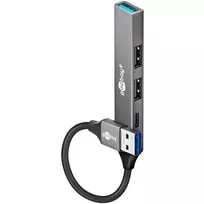 Goobay Slim 4 prievadų USB šakotuvas, USB-A į USB-C™/USB-A, USB 3.2 (74458)
