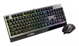 MSI VIGOR GK30 COMBO RGB MEMchanical žaidimų klaviatūra + Clutch GM11 žaidimų pelė, UK išdėstymas, 6 zonų RGB apšvietimas klaviatūroje, dviejų zonų RGB pelė, 5000 DPI optinis jutiklis, RGB Mystic Light