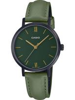 Casio Ltp-vt02bl-3a moteriškas laikrodis su odiniu dirželiu