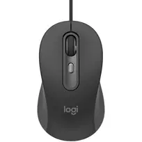 Logitech Signature Wired M520 versijai skirta laidinė optinė pelė USB-C Plug-and-Play Windows/Mac/Chrome/PC/nešiojamiesiems kompiuteriams - grafito spalva