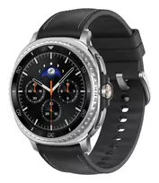 Samsung Galaxy Watch 8 Classic 46 mm sidabrinis išmanusis laikrodis su AMOLED ekranu, 4G, GPS