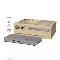 CLUB3D CSV-2563 5-1 Thunderbolt™ 5 Hub triguba vaizdo išvestis 5K60Hz Thunderbolt™ Share sertifikuotas 180W