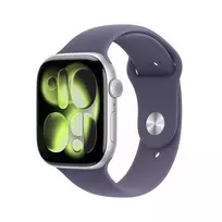 APPLE Watch Series 11 GPS 46mm sidabrinis aliuminio korpusas su Purple Fog Sport apyranke S/M
