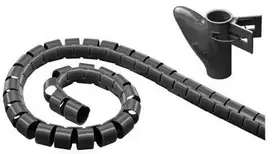 Goobay WireTube juodas - 2,5 m tvirtas vamzdelis