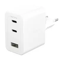 PanzerGlass empower™ by ® Turbo 70W kelių įrenginių įkroviklis su 2 x USB-C + USB-A | EU kištukas | sidabriškai balta