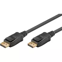 Essential Cable DisplayPort kištukas > DisplayPort kištukas, 8K / 120Hz (juoda, 1 metras, 40Gbit/s, DisplayPort 2.0 / 2.1)