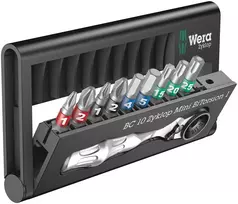 Wera Bit-Check 10 Zyklop Mini BiTorsion 1 rinkinys, 10 dalių, 7,6 x 2,5 x 12,7 cm