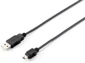 Equip USB 2.0 A-Mini-B laidas, 1,8 m, juodas