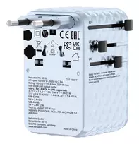Verbatim Charge 'n' Travel 100W Universal kelioninis adapteris su įtraukiamu kabeliu Mėlyna