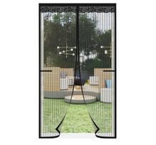 Screen door magnetinis tinklelis nuo uodų durims, 90 × 210 cm, juodas