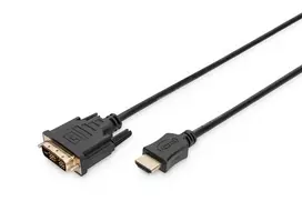 DIGITUS ASSMANN HDMI adapterio laidas, tipas A-DVI(18+1) M/M, 2m, Full HD, juodas