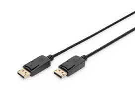 DIGITUS DisplayPort jungiamasis laidas, DP M/M, 10 m su užraktu, Full HD 1080p, juodas