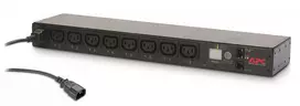 APC NetShelter perjungiamas stovo PDU, 1U, 1 fazė, 2,3kW 230V 10A arba 2,5kW 208V 12A, 8 C13 lizdų, C14 laidas