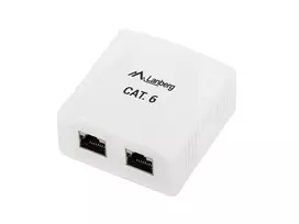 Lanberg OS6-0002-W Laidinės sąsajos / lyties adapteris 2 x RJ-45 Baltas