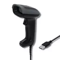 Nešiojamas brūkšninių kodų skaitytuvas QOLTEC 50863 – 1D/2D, USB, LED, juodas, 5V, 1,8 m laidas