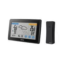 Higrometras Termometras Hama Touch Black LED Baterija