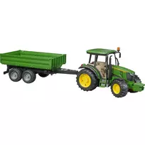 BRUDER John Deere 5115 M traktorius su verčiamu priekabu