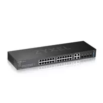 Zyxel GS2220-28-EU0101F valdomas L2 Gigabit Ethernet tinklo jungiklis (24 prievadai, 10/100/1000) juodas