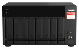 QNAP TS-873A NAS bokštinis serveris Ryzen Embedded V1500B 8GB DDR4 0 TB QNAP Turbo System juodas