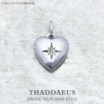 Heart Locket with Star Pendant New Fine Jewelry Europe Accessories 925 Silver Romantic Gift For Women