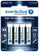 everActive šarminė vienkartinė baterija AA 1,5 V LR64BLPA pakuotė po 4 vnt.
