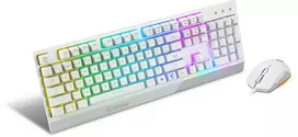 Žaidimų klaviatūros ir pelės rinkinys MSI VIGOR GK30 COMBO WHITE