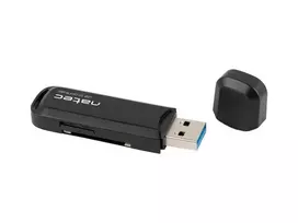 Kortelių skaitytuvas NATEC Scarab 2 USB 3.2 Gen 1 Type-A – MicroSD/SD palaikymas, 5000Mbit/s, juodas