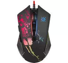 Žaidimų optinė laido pelė DEFENDER GM-933 SIN'SISTER 7200dpi 6P RGB