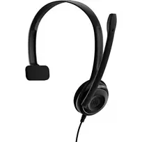 Sennheiser PC 7 USB ausinės su mikrofonu, laidinės, viena ausine, biurui, USB Type-A, juodos