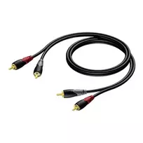 Audio kabelis Procab 2x RCA/Cinch kištukas, 1 m ilgio (modelis 1KPCL079)