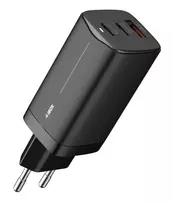 Mobiliojo įrenginio greitasis kroviklis IBOX ILUC65B — 65 W, 3x USB (2x USB-A Gen1, 1x USB-C), juodas, 100–240 V