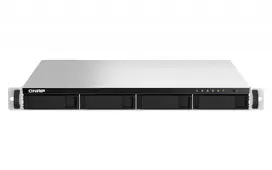 QNAP TS-464U-RP NAS stelažinis (1U) Intel® Celeron® N5095 8GB DDR4 0 TB QNAP Turbo System aliuminis, juodas