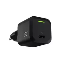 Mobiliojo įrenginio įkroviklis Green Cell CHARGC06, USB-C 33W, Quick Charge 3.0, AC 100–240V, juodas