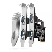 Axagon PCEA-S4N PCIe plokštė – 4 RS-232 prievadai iki 250 kBd su SP ir LP laikikliais