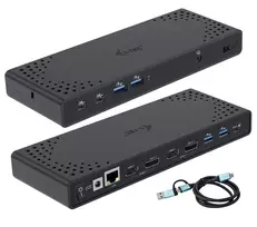 i-tec USB 3.0 / USB-C / Thunderbolt 3 dviejų monitorių dokavimo stotelė Gen2 su 100 W įkrovimu