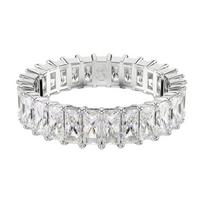 Swarovski Matrix Inlaid Design Rhodium Plated Zircon Ring Women ring Silver 5693410 Silver-Box,58