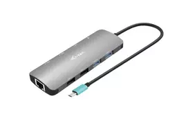 i-tec USB-C Metal Nano 2x Display Dock stotelė su Power Delivery 100 W