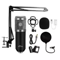 Mikrofonas MEDIA-TECH MT397S – laidinis, XLR jungtis, 20–20000 Hz, 150 Ω, -32 dB, 2,4 m laidas, stalinis stovas, juodas