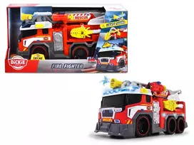 Gaisrinis automobilis žaislas Dickie modelis 203307000 – baterijomis maitinamas, nuo 3 metų, spalvos: juoda/mėlyna/raudona/balta/geltona
