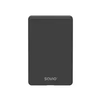 Išorinis HDD/SSD dėklas SAVIO AK-65 Juodas 2,5 colio SATA USB 3.0 5Gbit/s Micro-USB