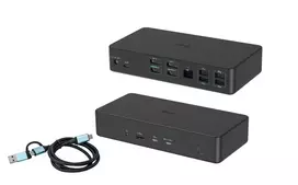 i-tec USB 3.0 / USB-C / Thunderbolt 3 profesionali dviejų 4K ekranų dokų stotis 2 karta + Power Delivery 100 W