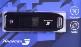 USB atmintukas PATRIOT Xporter 64GB USB Type-A 3.2 Gen 1 (stumdomas, juodas, 80MB/s)