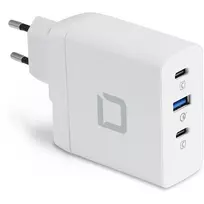 DICOTA D31983 Mobiliojo įrenginio ir nešiojamojo kompiuterio įkroviklis, baltas, 100W, greitasis įkrovimas, GaN